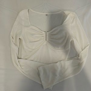 White bell sleeve shirt